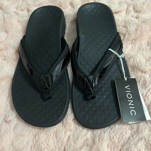 Vionic Tide 2 Black Flip Flop Sandals